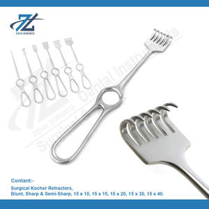 Écarteurs chirurgicaux Instrument Blunt Fig 15x15, 20.0 cm Écarteur Kocher dentaire en acier inoxydable fabriqué au Pakistan - Product Image 2