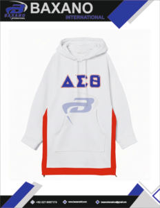 Vestido con Capucha Oversize de la Hermandad Delta Sigma Theta - Rojo Sólido, Transpirable, Resistente al Viento, Moda Otoñal con Logotipo Personalizado y Detalle de Cremallera - Product Image 6