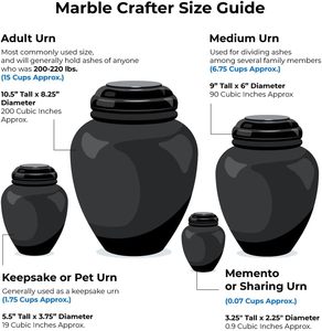 Memorial Cremation Urn with Lid Timeless Cremation Lidded for Remembrance - Product Image 2