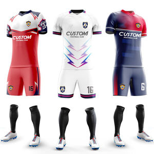 Conjunto de ropa de fútbol para adultos personalizable, Camiseta deportiva barata con impresión de logotipo de transferencia de calor gratis - Product Image 4