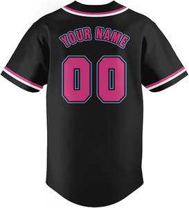 OEM de alta calidad 100% poliéster personalizar botón completo sublimación béisbol Jersey transpirable personalizar logotipo Jersey - Product Image 3