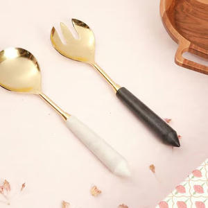 Cuillère en acier inoxydable élégante et appropriée de haute qualité, service à salade, ensemble de couverts, fournisseur en gros d'acier miroir - Product Image 5