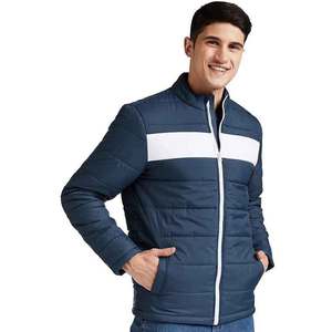 Conception de logo personnalisé OEM Vestes bouffantes pour hommes Vêtements de plein air avec col Vestes de manteau bouffant pour hommes - Product Image 1