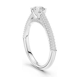 Bague en diamant de laboratoire rond brillant de 1,074 carats pour femme, clarté VVS-VS EF, or 18 carats, 14 carats, 10 carats et argent 925, moissanite - Product Image 5