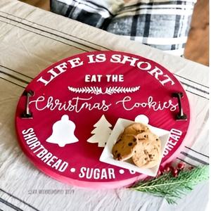 Bandeja de servicio decorativa de Navidad de madera de Metal de lujo de bajo precio 2024 para postres de nueces desayuno decoración de Navidad Vintage - Product Image 1