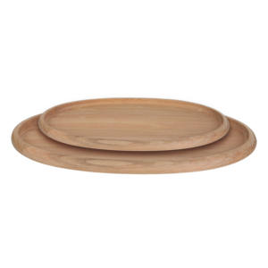 Plateau de service ovale en bois pour restaurant, plat long personnalisé, grand, vente en gros, dîner - Product Image 2