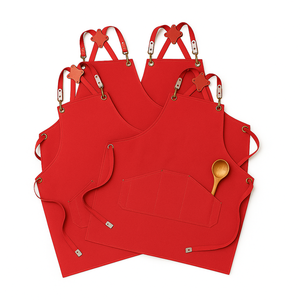 Tablier sans manches en toile de coton personnalisé, imperméable, résistant à l'huile, réglable et tendance pour cuisine, serveur, charpentier, barista - Product Image 1