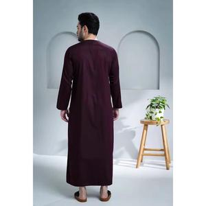 Thobe pour hommes de style koweïtien moderne, couleur unie, fournisseur de vêtements islamiques, 2025, haute qualité, Daffah saoudien arabe - Product Image 2