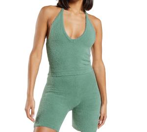 Eco-Friendly Breathable Yoga Set Sustainable Spandex/Nylon 2-Piece Leggings <b>Bra</b> Top Stand Neckline <b>Front</b> Logo Drawstring <b>Closure</b> - Product Image 1