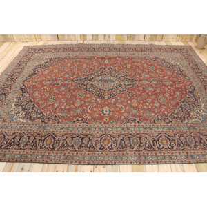 Tapis vintage surdimensionné 9,6x13,1 pieds, tapis turc en laine rouge à motifs floraux - Product Image 2