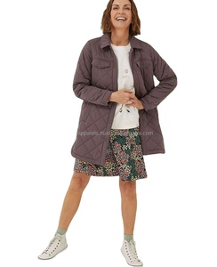 Femmes à capuche court matelassé léger vers le bas respirant matelassé manteau rembourré doudoune coquille matériel 100% Polyester - Product Image 1