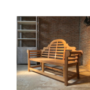 Banco Moderno Marlboro para Exteriores, Bancos de Madera Maciza para Patio, Muebles de Jardín para Parque - Product Image 6