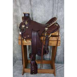 Silla de Montar Inglesa de Cuero Genuino Puro, Artesanal, de Alta Calidad para Adultos, Equipo de Equitación, Sostenible y Cómodo - Product Image 1