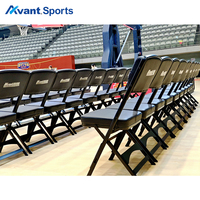 Chaises de bord de terrain de basketball personnalisées avec logo Avant Sports, bancs d'équipe, sièges de bord de terrain, sièges de banc pour arènes intérieures FIBA, chaises à coussin moelleux