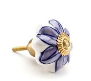 Perillas y tiradores de cerámica pintados de azul, proveedor mayorista de perillas de armario de cajón de puerta ecológicas - Product Image 4