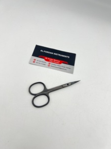 Ciseaux à ongles de qualité supérieure, écologiques, à lame incurvée, couleur plasma noire, logo personnalisé, ciseaux à cuticules. - Product Image 6