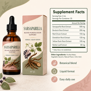 Fórmula Avanzada 6 en 1 para el Bienestar Sanguíneo: Gotas de Sarsaparilla, Trébol Rojo y Diente de León para Apoyo Botánico Diario, ODM a Granel - Product Image 6