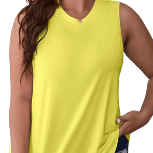 เสื้อกล้ามผู้หญิงผ้าคอตตอนผ้าโพลีเอสเตอร์ระบายอากาศได้ดีแห้งเร็วเสื้อคอกลมสำหรับใส่ออกกำลังกายในยิม - Product Image 5