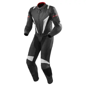 Motorcycle Riding Clothing Plus Size Safety Wear Leather Suits / Custom Made Motorbike Leather Suits With Private Logo