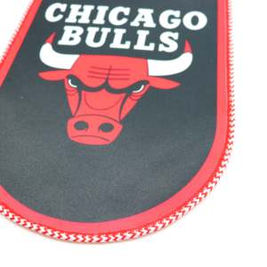Custom Oval Cut Crystal Satin Pennant Banner Red & <b>White</b> Digital Print Portable - Product Image 2