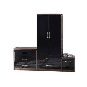 Hot Selling Hotel Bulk Buy Concerto 3 Pieces Trio High Gloss Modern Bedroom Storage Living Room Cabinets
