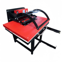 Mesin Press Panas Manual Format Besar 80x100cm Terlaris, Mesin Press Transfer Panas Tekanan Tinggi 60x80cm untuk Pencetakan Tekstil