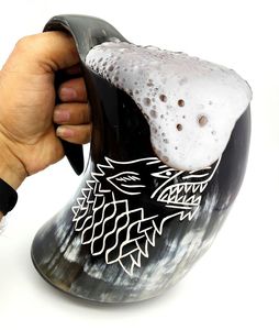 CONÇU NORSE FAIT À LA MAIN BUFFALO CORN VIKING DRINKING Corne Tasse Nouveau Design pour la bière et le café Tasse à corne naturelle - Product Image 2