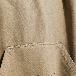 Sweat à capuche zippé pour homme, streetwear personnalisé, broderie de patchs usés, impression sérigraphique, 100% coton molleton, coupe ample pour l'hiver - Product Image 5