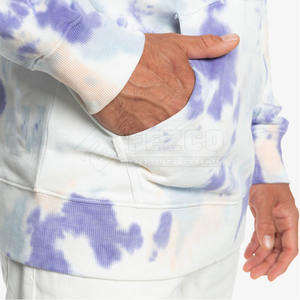 100% coton Polyester Tie Dye Hoodies pour femmes à manches longues hiver manteau à capuche avec conception rapide Tie Dye - Product Image 6