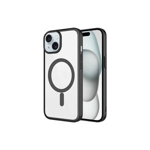 Coque de protection rigide mate Netzy en PC pour iPhone 15 14 Plus 13 Pro Max - Noir compatible avec la charge sans fil MagSafe, finition givrée - Product Image 1
