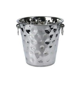 Mostrador de barra Cubo de hielo de vino de acero inoxidable de metal aislado de doble pared con tapa y pinzas para hielo - Product Image 4