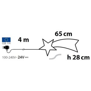 Luces Navideñas LED Comet Star, 196 Luces Blancas Frías por Lote, IP44 64478 L65 H28 cm, 1 Espectáculo de Luces, 1 Unidad por Paquete - Product Image 3