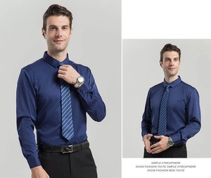 Chemise habillée pour hommes coupe ajustée de haute qualité vente en gros de chemise d'affaires boutonnée à manches longues avec logo personnalisé motif imprimé en coton rouge uni - Product Image 2