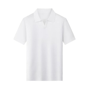 Golf para hombre más vendido para camisas de algodón puro de alta calidad hecho a medida de talla grande cuello alto manga corta en blanco al por mayor - Product Image 5