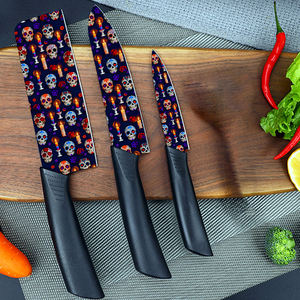 Juego de Cuchillos de Chef de Cerámica Premium, 9 Piezas, Mangos de Plástico, Duraderos, Entrega Rápida para Entusiastas de la Cocina - Product Image 1