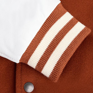 Vestes universitaires pour hommes en gros Vestes universitaires vierges Logo personnalisé Veste universitaire unie pour hommes - Product Image 3