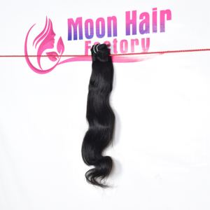 ผมมนุษย์สีดำสำหรับต่อผมมนุษย์วิกต่อผมธรรมชาติ100% ทำจากผมลอนลึกสองชั้น - Product Image 6