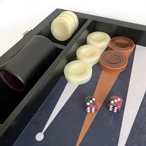 Base de Tela para Backgammon Tamaño Torneo, 57x75cm, Negro y Marrón, de Madera, para Video - Product Image 6