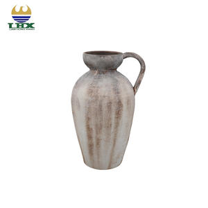 Vase <span class=keywords><strong>en</strong></span> céramique fait à la main <span class=keywords><strong>en</strong></span> usine poignée <span class=keywords><strong>cruche</strong></span> de poterie Vintage rustique Wabi-Sabi <span class=keywords><strong>terre</strong></span> cuite pour décor intérieur et extérieur Vase de table - Product Image 6