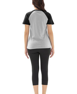 Top corto de manga corta ajustado para mujer de alta calidad, estilo de calle con diseño bordado, camiseta transpirable de longitud Regular - Product Image 5