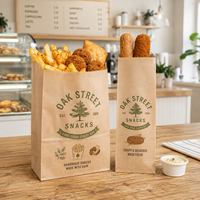 Sacs à emporter personnalisés AT PACK, sacs en papier résistants à la graisse pour frites, croquettes, cafés, restaurants et fast-foods au Royaume-Uni