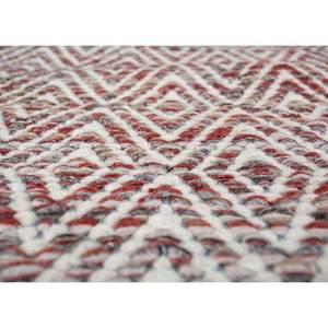 พรมทอแบบเรียบลายเรขาคณิต Abrash Adwv-13047 ทำจากขนสัตว์และใยวิสโคส สีแดงและสีส้ม สำหรับใช้ในบ้าน - Product Image 3