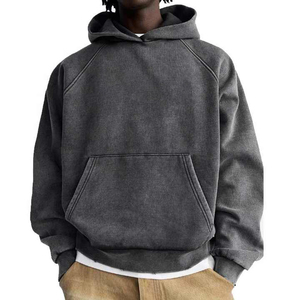 Meilleure vente ACID WASHED Logo personnalisé Sweats à capuche pour hommes coupe ample Service OEM Vêtements décontractés pour l'extérieur Fabricant personnalisé Sweats à capuche pour hommes - Product Image 1