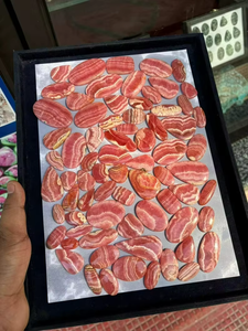 Pierres précieuses naturelles de rhodochrosite polies de haute qualité, cabochons de formes variées avec jeu de couleurs, pierres lâches pour la fabrication de bijoux - Product Image 3