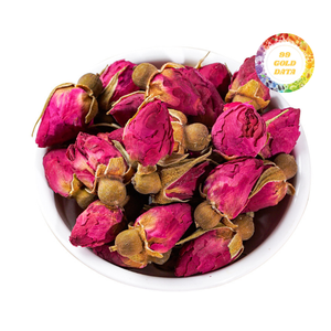 Boules de rose séchées de qualité supérieure, soigneusement sélectionnées à partir de roses fraîches, conservant leur forme naturelle, leur couleur vibrante et leur arôme délicat. - Product Image 1