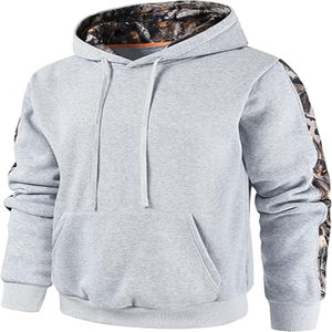 2025 hombres 100% algodón Camo Outfitter Fleece Pullover Sudadera con capucha manga larga Casual con bolsillo invierno forrado diseño Sudadera con capucha para Unisex - Product Image 2
