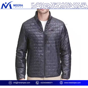 Veste matelassée noire veste en duvet hydrofuge légère avec sac de rangement pour la vie de camping en plein air veste d'extérieur - Product Image 2