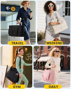 Bolsa de Viaje y Gimnasio con Cierre de Cremallera de 30L, Unisex, con Compartimento para Zapatos y Bolsa de Aseo - Product Image 6