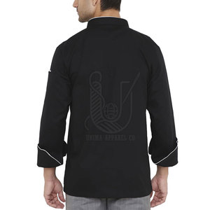Chaqueta de Chef Personalizada de Algodón de Manga Larga para Hombre con Logotipo Impreso, Cierre de Botones, Servicio OEM, Precio de Fábrica para Restaurantes y Cocinas - Product Image 2