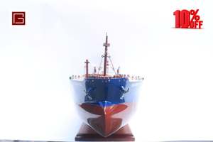 เรือบรรทุกน้ำมันดิบเจียเหนียน แบบจำลองเรือไม้ทำมือ ทาสีด้วยมือ ของตกแต่งบ้าน เรือขนส่งสินค้าเชิงพาณิชย์ ของสะสม ของตกแต่งบ้าน - Product Image 4